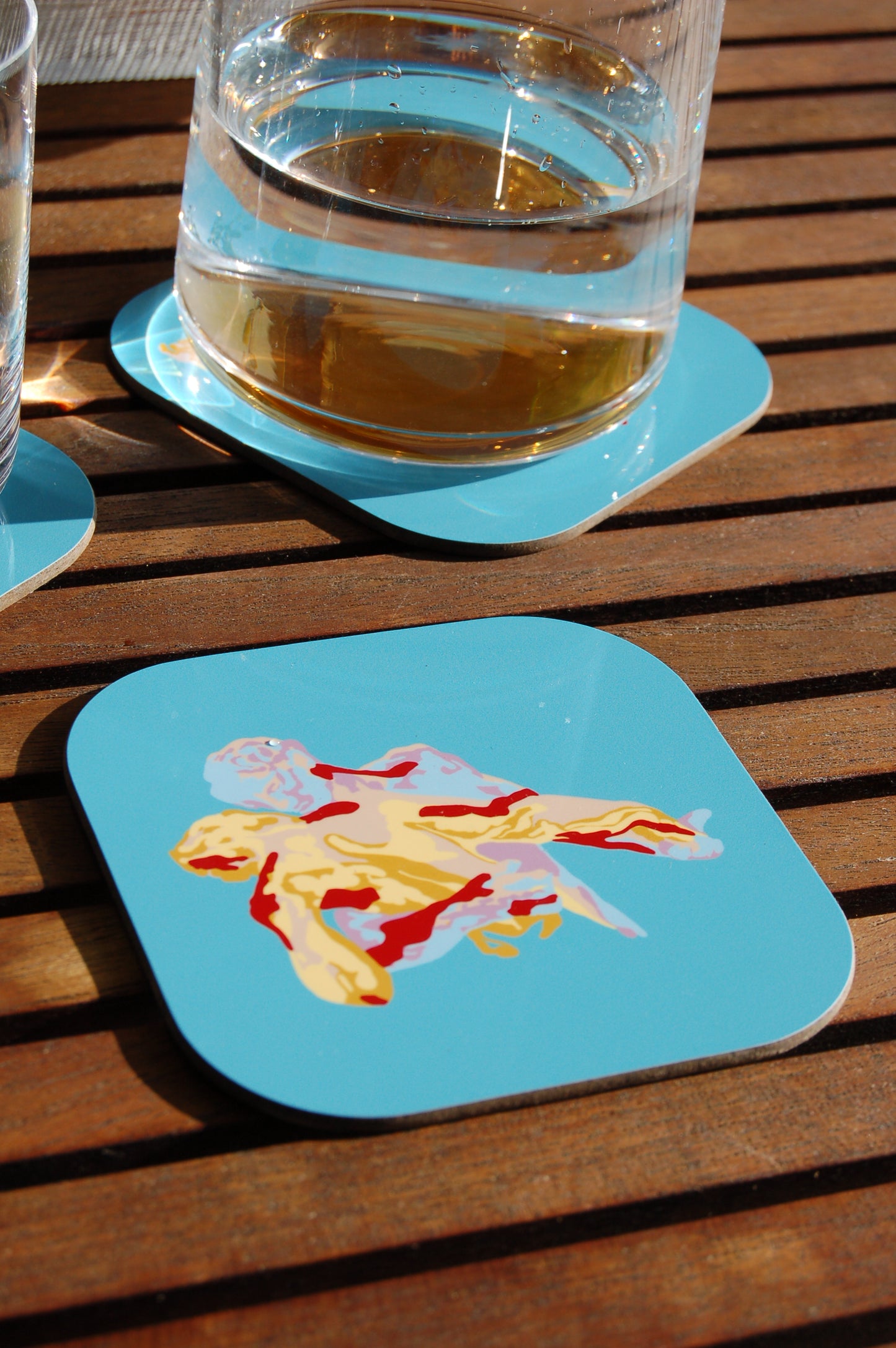 COASTER SET 4 PIECES BLUE MSVB